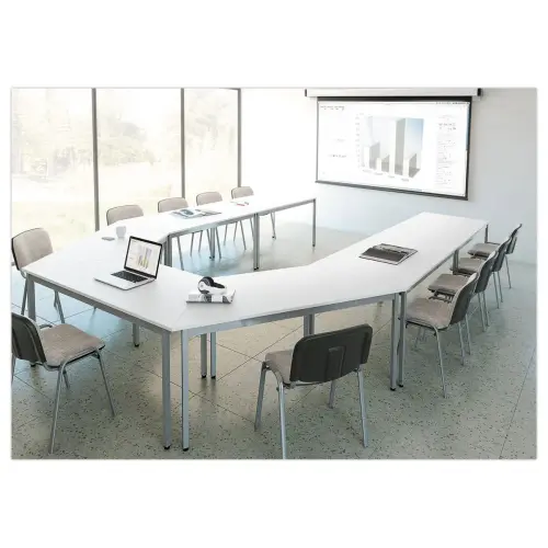 Table modulaire rectangulaire 120 x 60blanc / noir
