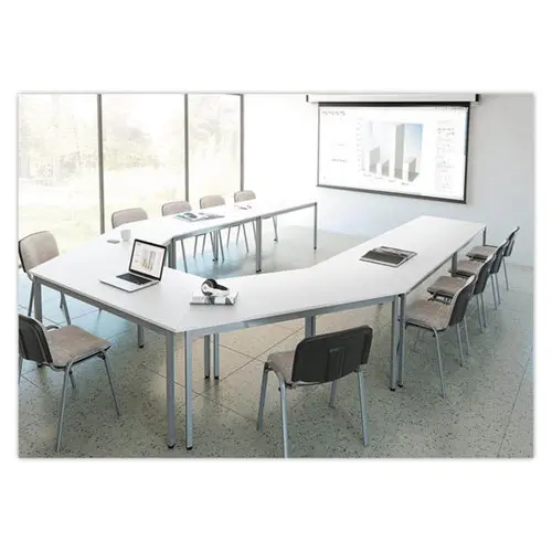 Table polyvalente rectangulaire 140 x 70 blanc / noir