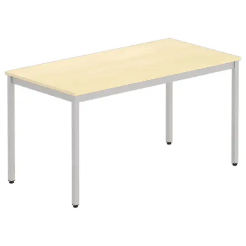 Table polyvalente rectangulaire - 140 x 70 cm - Hêtre et aluminium