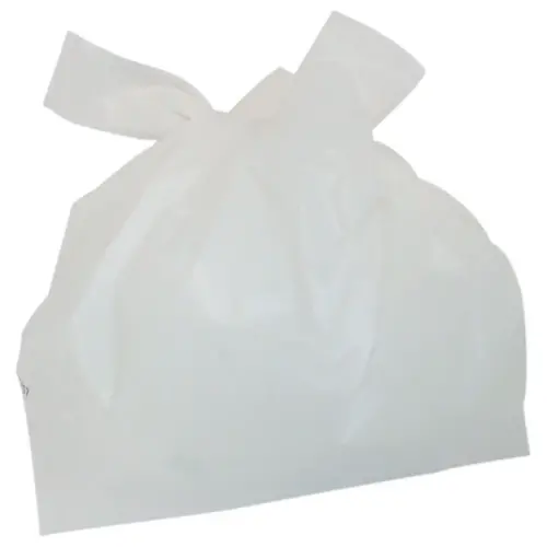 500 Sacs à bretelles en polyethylène réutilisables BLANC