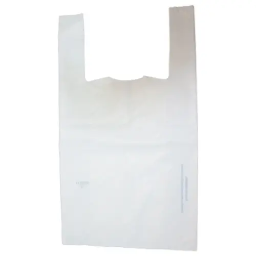 500 Sacs à bretelles en polyethylène réutilisables BLANC