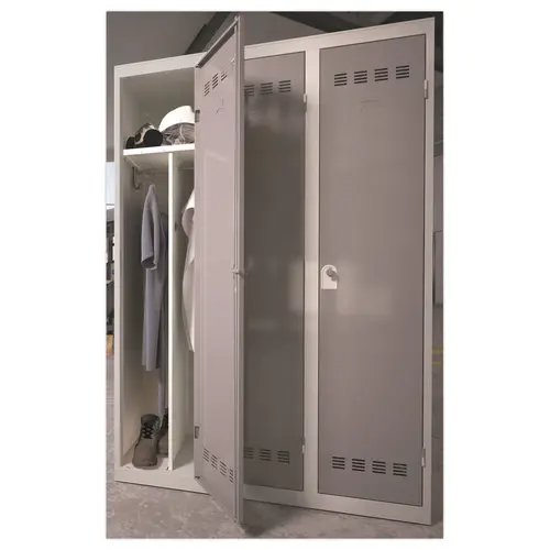 Vestiaire industrie propre 1 colonne H.180 x L.30cm Gris.
