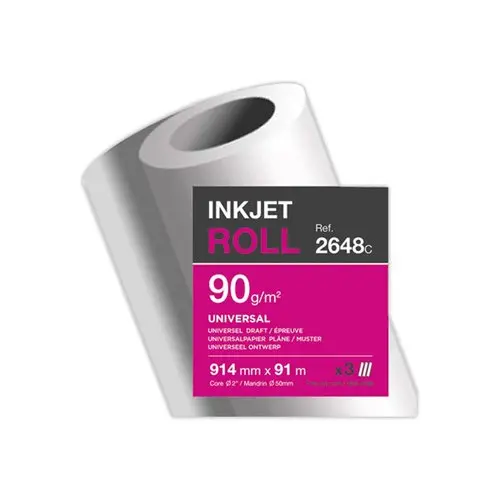 3 Rouleaux de papier non couché CLAIREFONTAINE 0.914 X 91 m - 90g