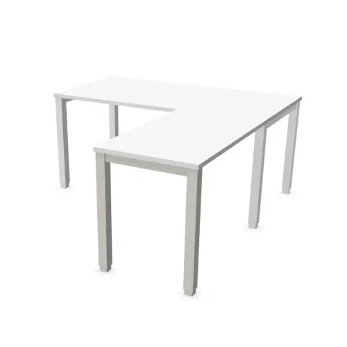 Retour BRUXELLES 98 x 60 plateau blanc-pieds alu