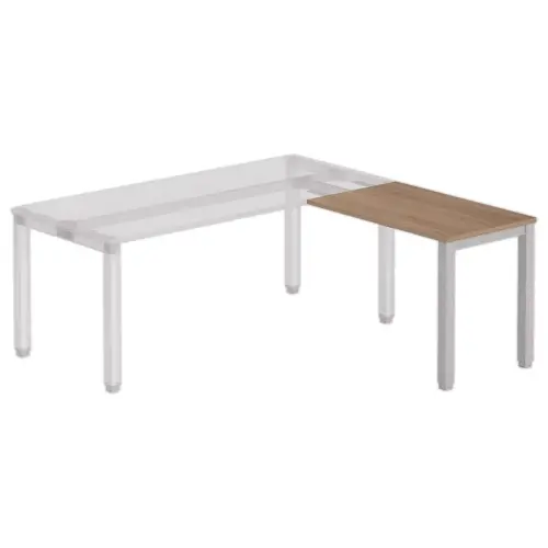 Retour BRUXELLES 98 x 60 plateau noyer- pieds alu 