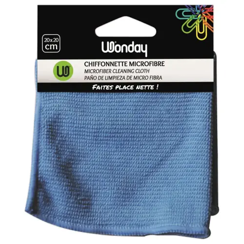 Chiffon microfibres bleu clair