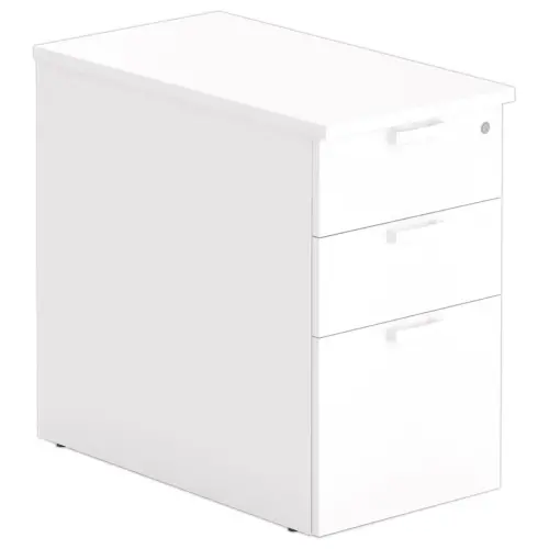 Caisson 3 tiroirs - Blanc - P 80 cm