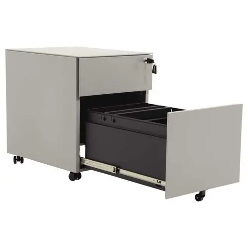 Caisson mobile en m&eacute;tal 2 tiroirs aluminium mont&eacute; 