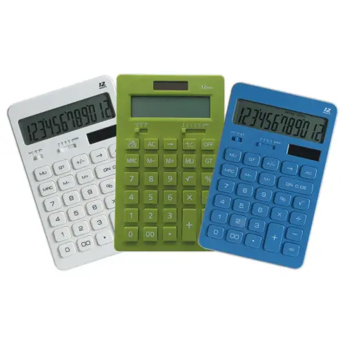 Calculatrice de bureau M12 couleur - 12 chiffres blanc - ACCESS 