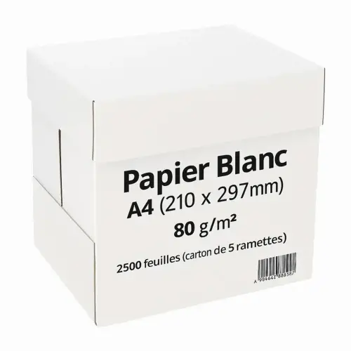 5 ramettes de papier blanc A4 &Eacute;conomique 80g 