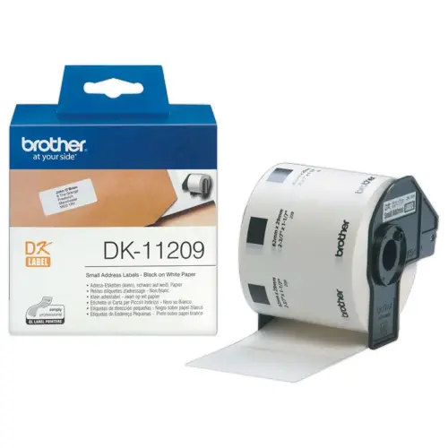 Rouleau d'étiquettes QL BROTHER 29x62mm 800 étiquettes DK11209