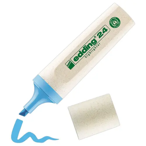 Surligneur - pointe large - ECOLINE E24 - bleu clair - EDDING 