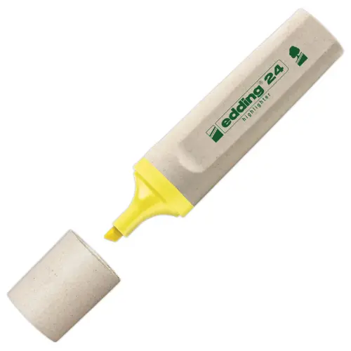 Surligneur pointe large - ECOLINE E24 - jaune - EDDING