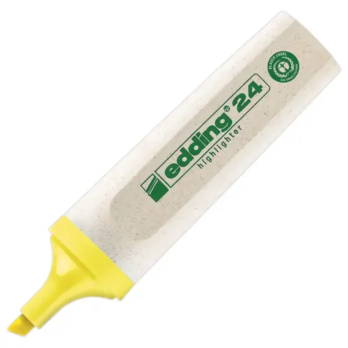 Surligneur pointe large - ECOLINE E24 - jaune - EDDING