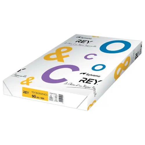 Ramette de 500 feuilles de papier blanc -  A3 - 90G - TEXT AND GRAPHICS 