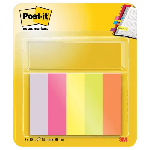 500 Marque-pages en papier - Couleurs n&eacute;on - POST-IT 