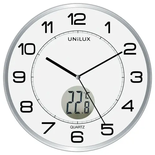 Horloge avec thermomètre Tempus - UNILUX