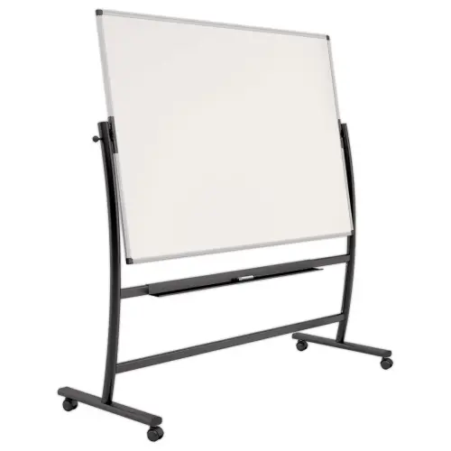 Tableau blanc pivotant et mobile effa&ccedil;able &agrave; sec 120 x 150 cm 