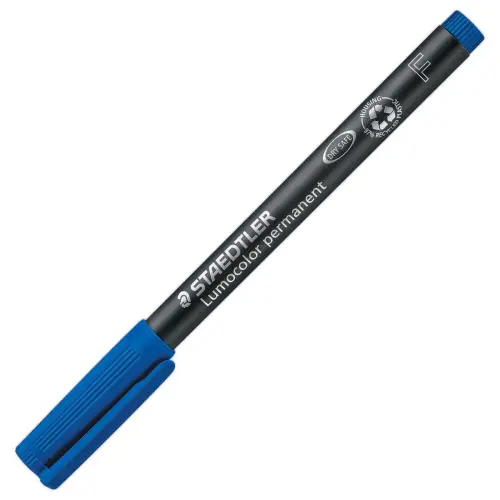 Feutre permanent universel Lumocolor - 0.6 mm - Bleu - STAEDTLER 