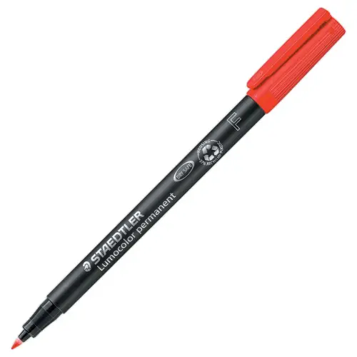 Feutre permanent universel Lumocolor - 0.6 mm - Rouge - STAEDTLER 