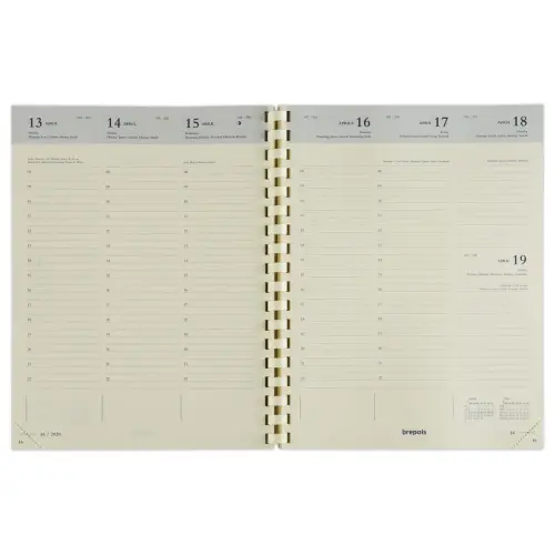 Agenda semainier  Timing - 17,1x22 cm - Assortis - Janvier &agrave; d&eacute;cembre - BREPOLS 