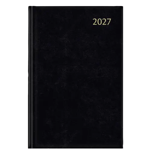 Agenda journalier carré Folio FA211 1jour/page 14X21 cm Noir - Janvier à décembre - AURORA