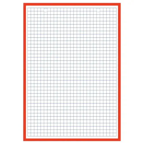 Bloc 30 feuilles de fiches bristol rouge A5 5x5 