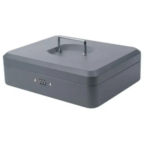 Caissette à monnaie avec serrure à code 30cm gris