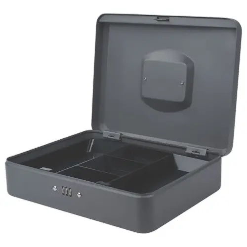 Caissette à monnaie avec serrure à code 30cm gris