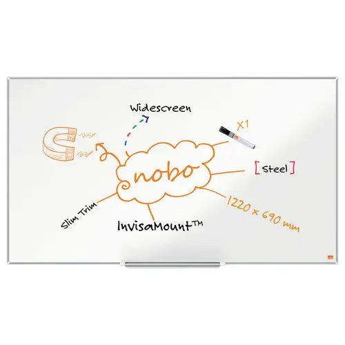 Tableau blanc magnétique - 122 x 69 cm - Impression Pro - NOBO