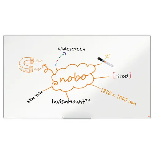 Tableau blanc magnétique - 188 x 106 cm - Impression Pro - NOBO