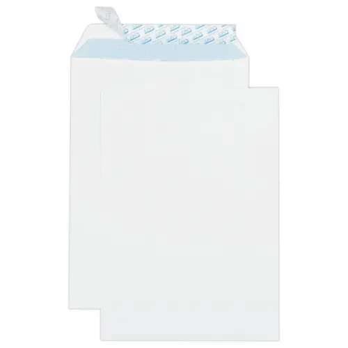 50 Pochettes blanches bande siliconée - 229x324 mm - sans fenêtre - 90g - GPV