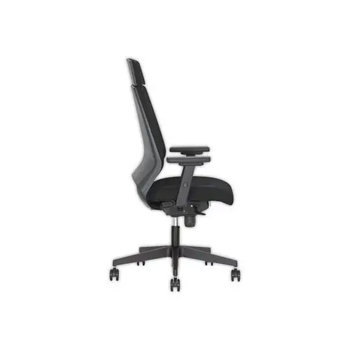 Fauteuil de bureau tapissé Kenari avec accotoirs 2D - Monté