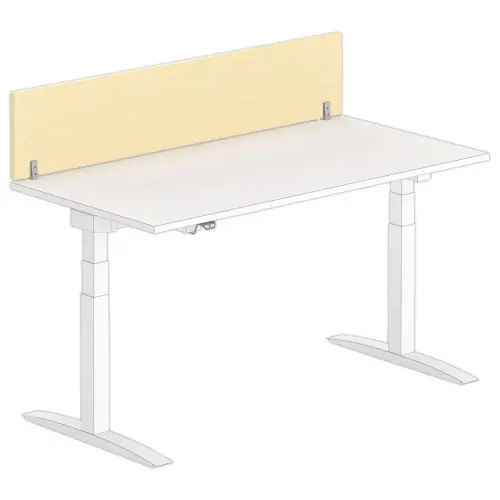 Cloisonnette pour bureau L. 160 hêtre/alu