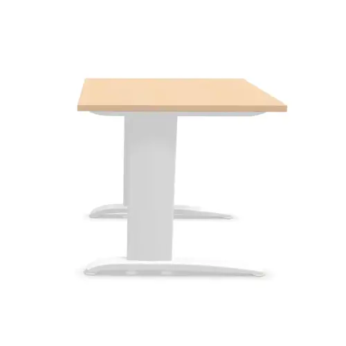 Table 80 x 80 hêtre - pieds blanc