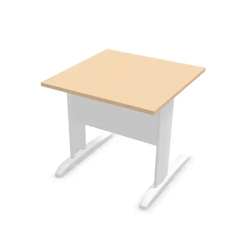 Table 80 x 80 hêtre - pieds blanc