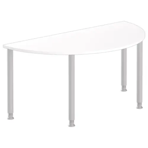 Complément demi-lune160 blanc/alu