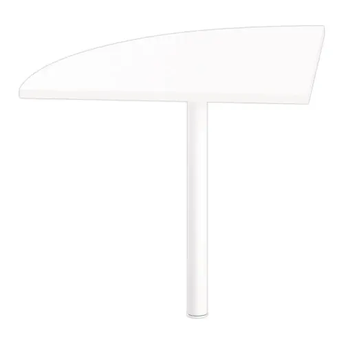 Angle liaison bureau 1 pied blanc/blanc 