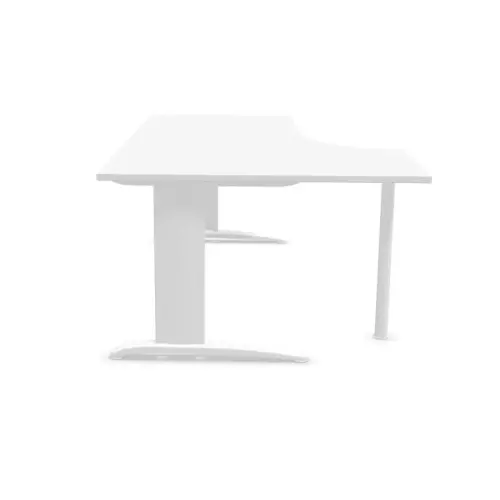 Bureau BUENOS AIRES compact retour &agrave; blanc/blanc, L180 