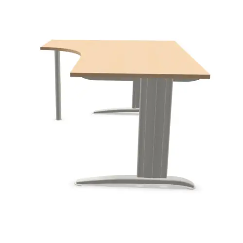 Bureau BUENOS AIRES compact retour à gauche hêtre/alu, L180