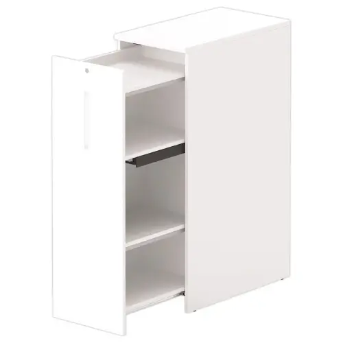Tour de rangement ouverture &agrave; gauche H1300 blanc 