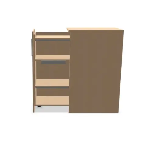 Armoire Orga Tower - Ouverture &agrave; gauche - H 130 cm - H&ecirc;tre 