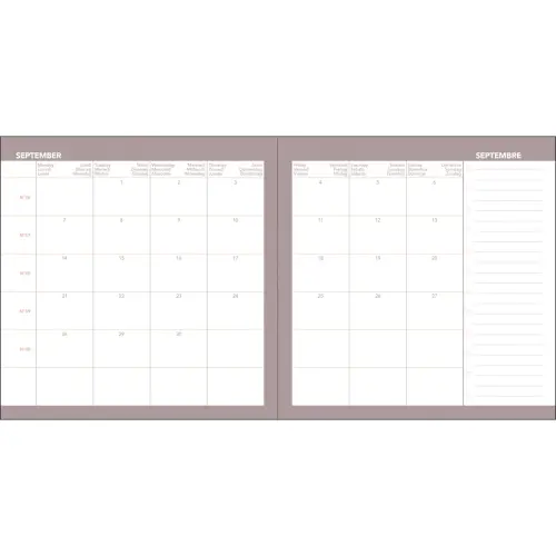 Agenda semainier AFFAIRES COLOR ML Ella - 10x15 cm - Beige - D&eacute;cembre &agrave; d&eacute;cembre - QUO VADIS 