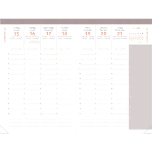 Agenda semainier AFFAIRES COLOR ML Ella - 10x15 cm - Beige - Décembre à décembre - QUO VADIS