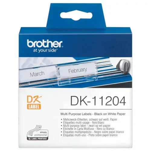 Rouleau d'étiquettes QL BROTHER 17x54mm 400 étiquettes DK11204