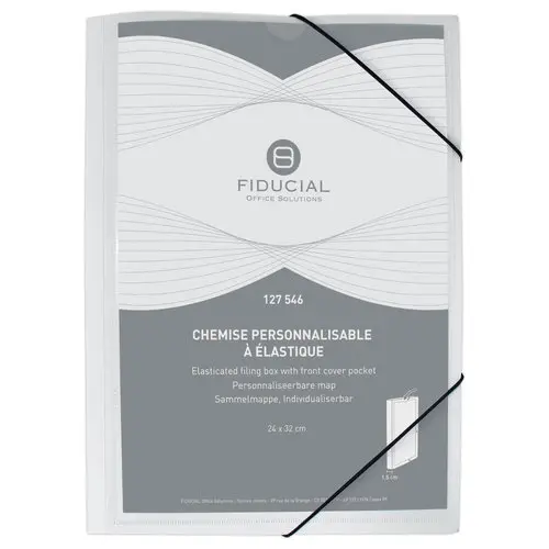 Chemises à élastiques en polypropylène - Personnalisable - Blanc