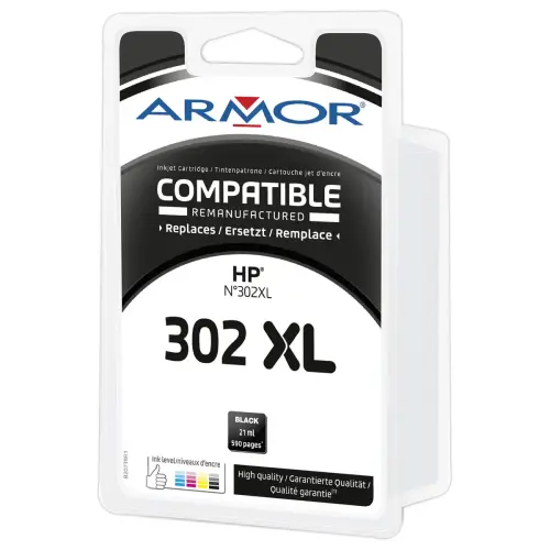 Cartouche éq. HP 302XL B - Haute capacité - Noir - OWA