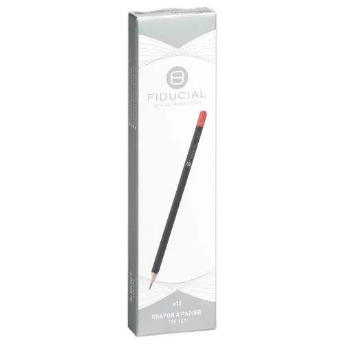 12 Crayons &agrave; papier en bois - T&ecirc;te tremp&eacute;e - FIDUCIAL OFFICE SOLUTIONS 