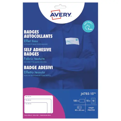 150 Badges adhésifs personnalisables - 8 x 5 cm - AVERY