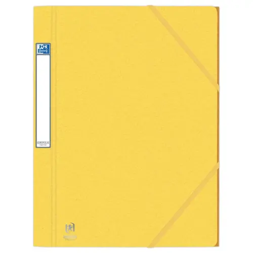 Chemise 3 rabats grande capacité Eurofolio Prestige - Jaune - OXFORD